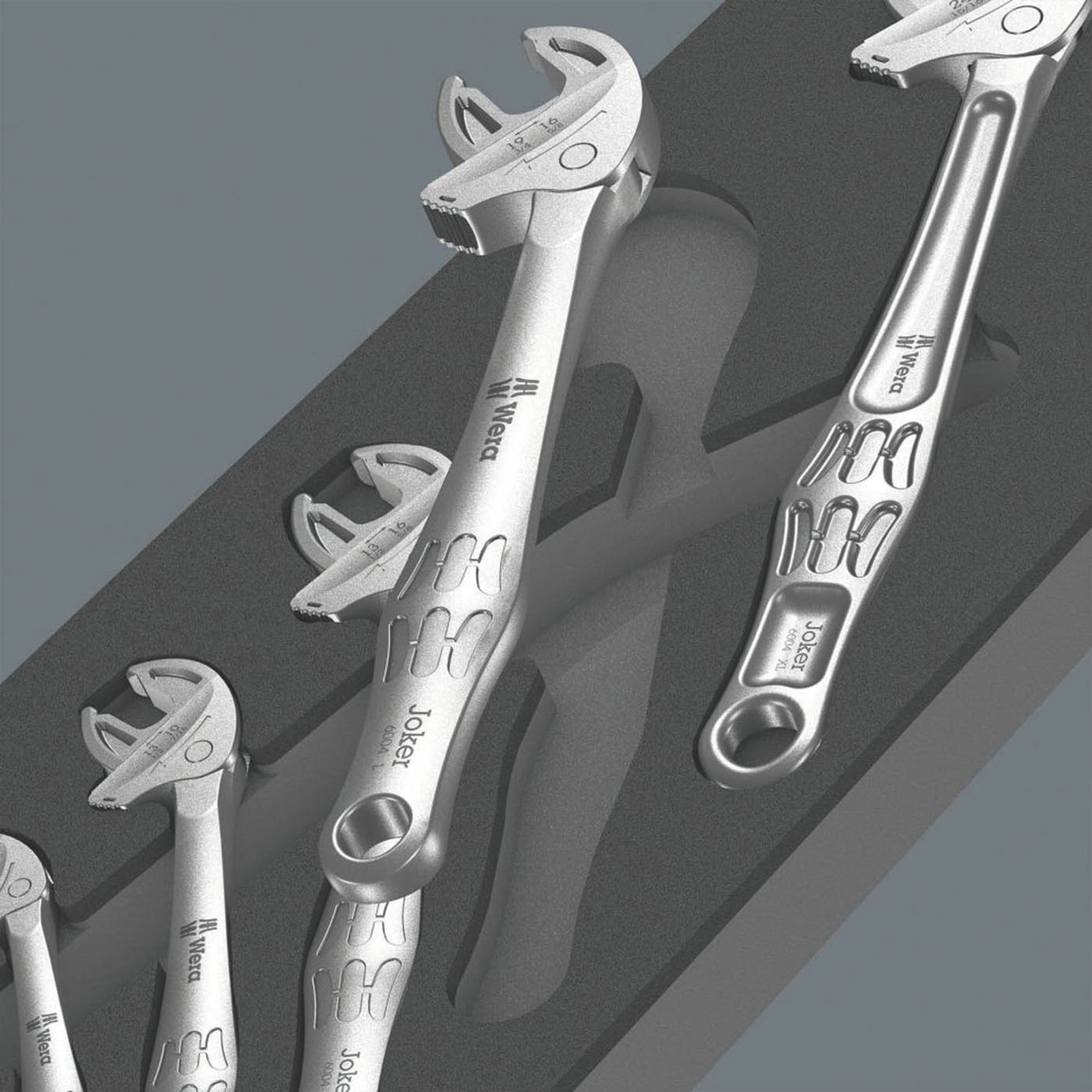 Wera Adjustable Spanner Wrench Set 9732/6004 Joker Foam Insert Durable 5 Pcs - Image 2