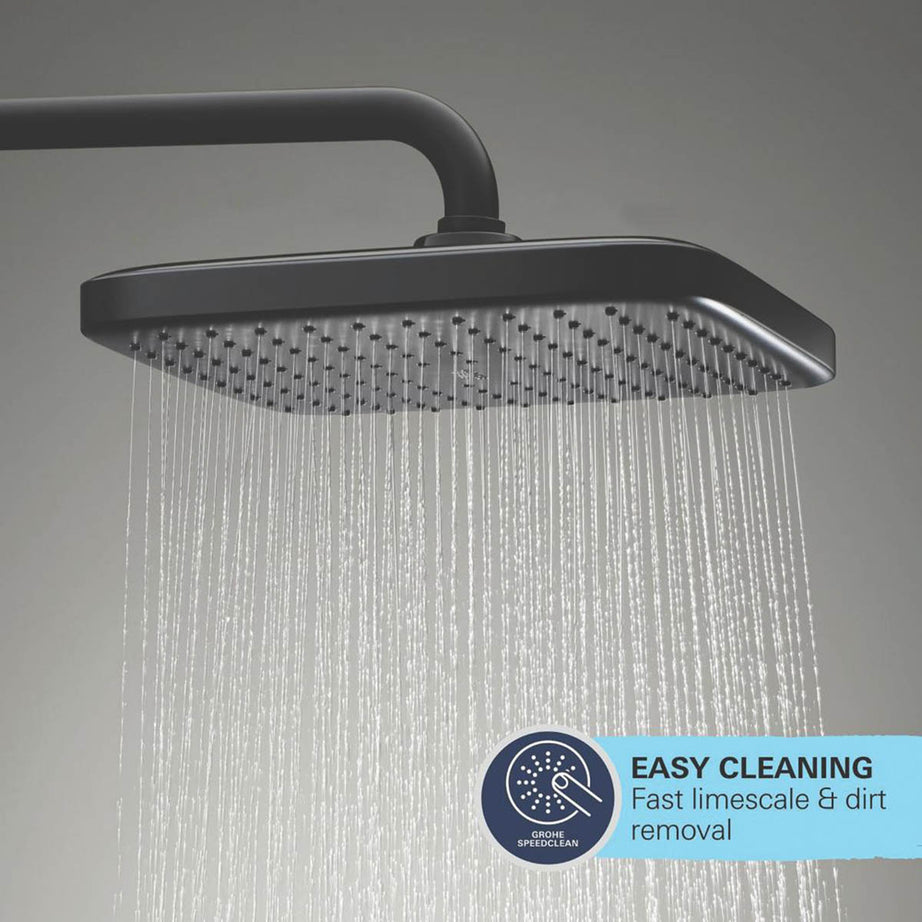 Grohe Thermostatic Mixer Shower Exposed Black Single Spray Pattern Twin Head - Image 4