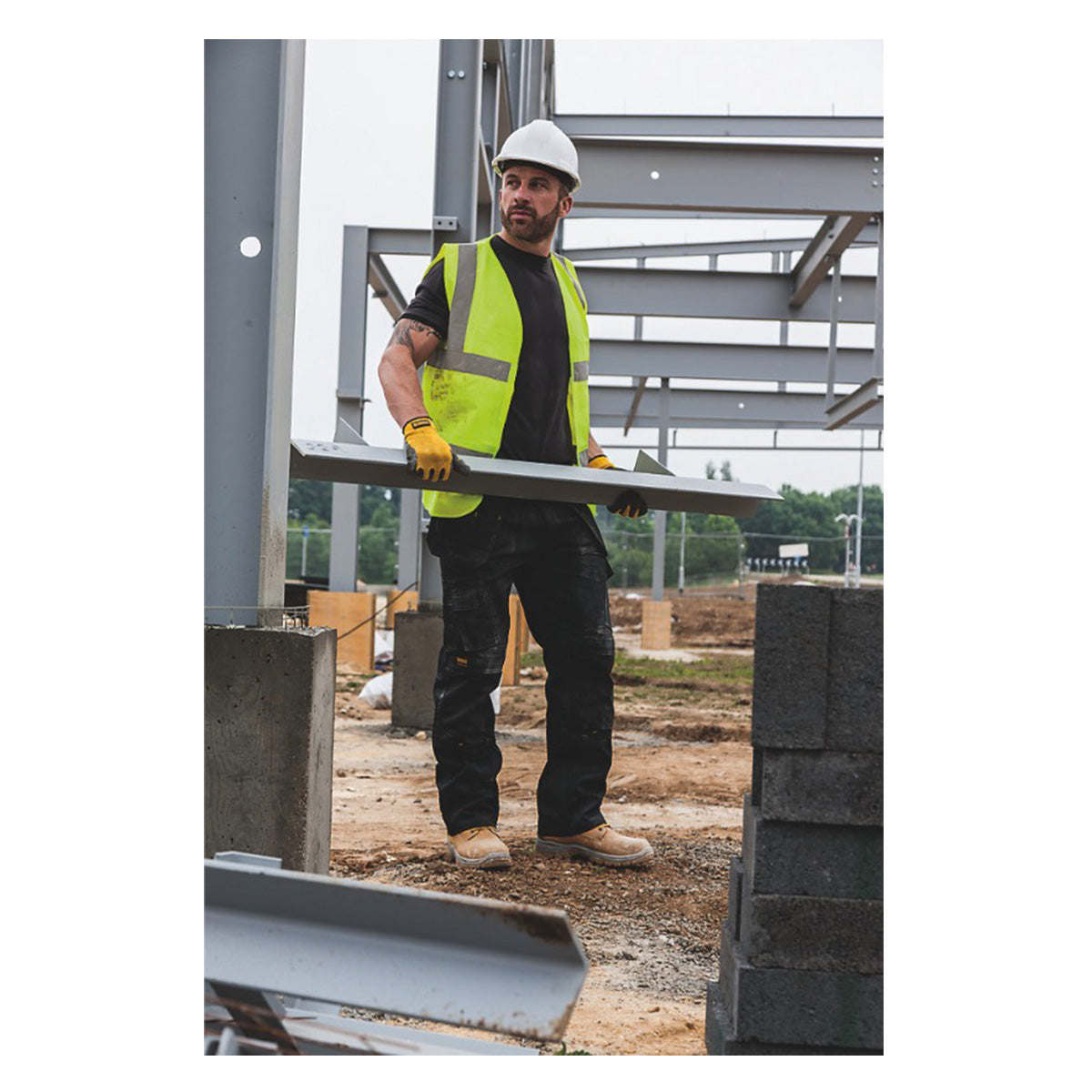 DeWalt Work Trousers Mens Straight Leg Black Multi Pockets Breathable 36"W 31"L - Image 3