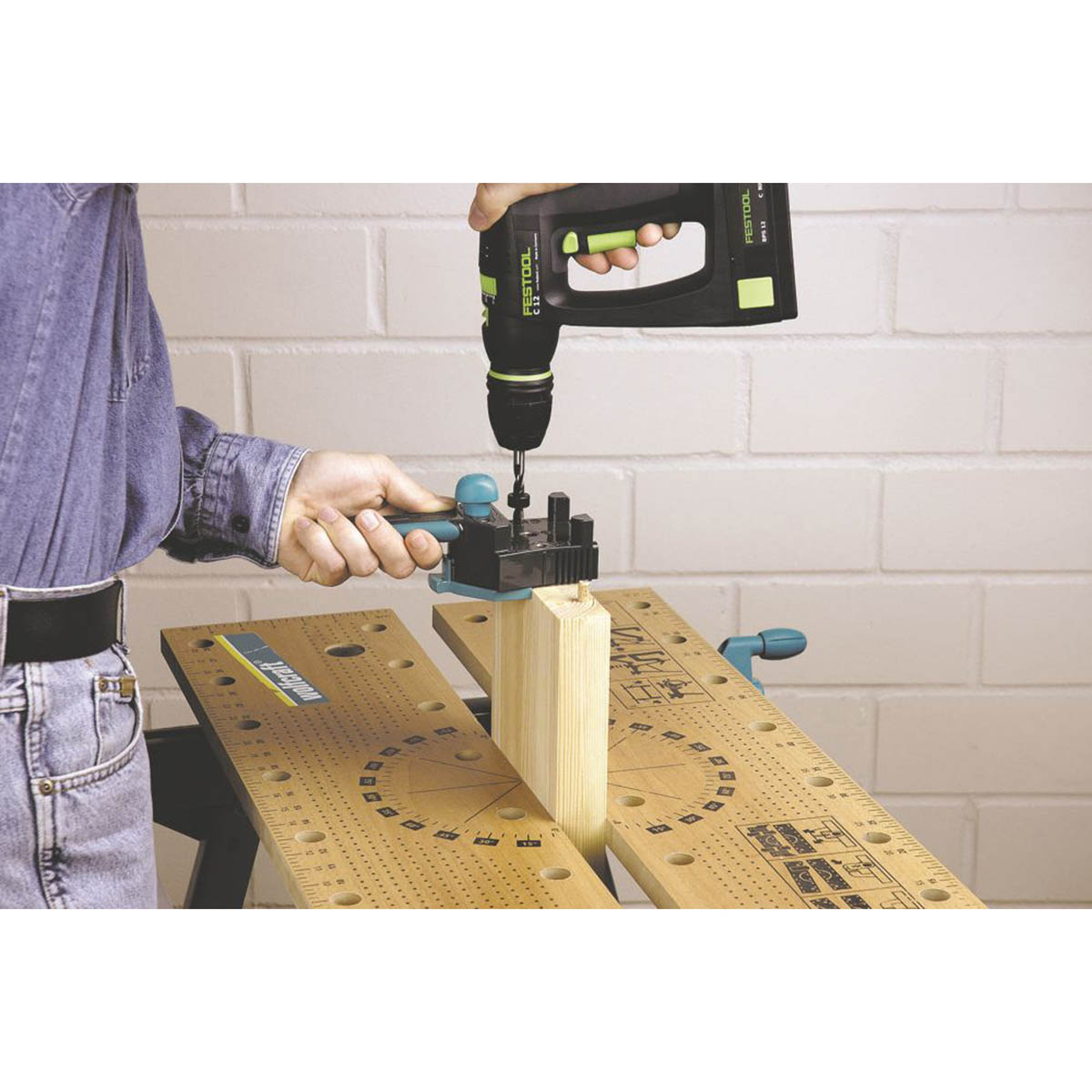 Wolfcraft Dowelling Jig Handheld Woodworking Guide Drilling Quick Accurate - Image 3