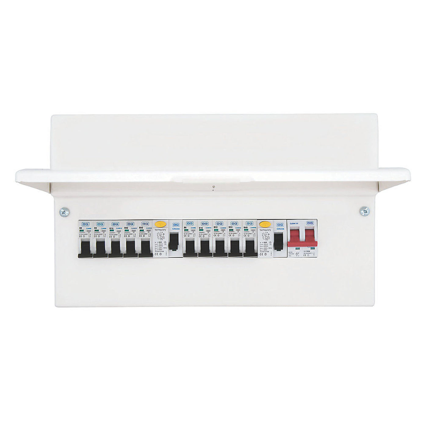 BG Consumer Unit 10 Way 16 Module Steel Electrical Box RCD DIN Rail IP2XC 230V - Image 2