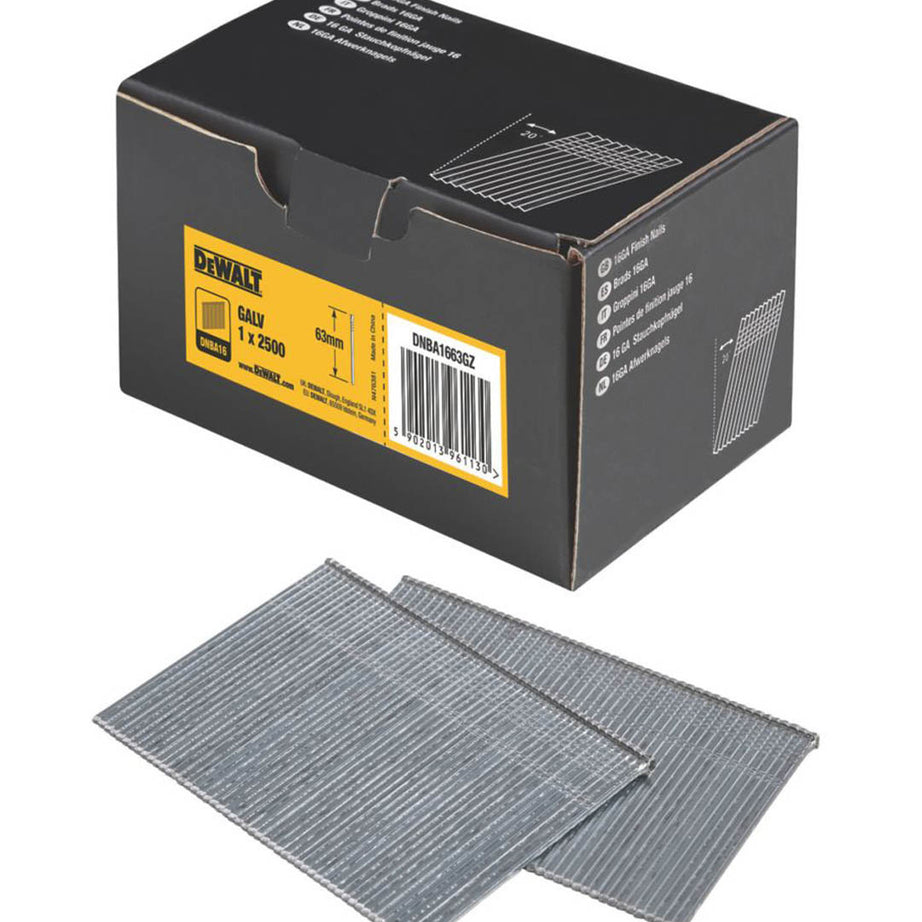 DeWalt Galvanised Nails Angled Finish Framing Durable 16ga x 63mm 2500 Pack - Image 2
