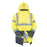 Site Hi-Vis Traffic Jacket Yellow Waterproof Zip Pockets Hood Medium 51" Chest - Image 2