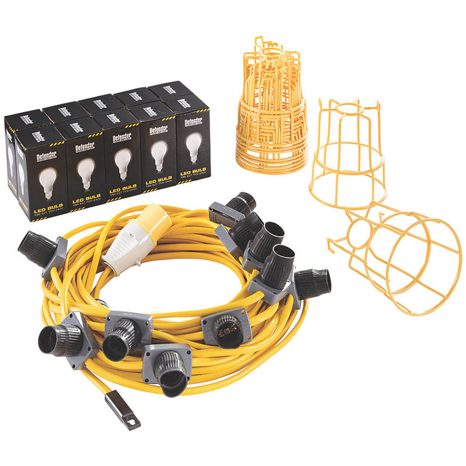 Defender LED Work String Light 110V Indoor Outdoor Lighting Cool White 10W - Image 1
