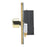 Dimmer Wall Switch 1-Gang 2-Way Rotary Push On/Off Brushed Brass Screwless - Image 3