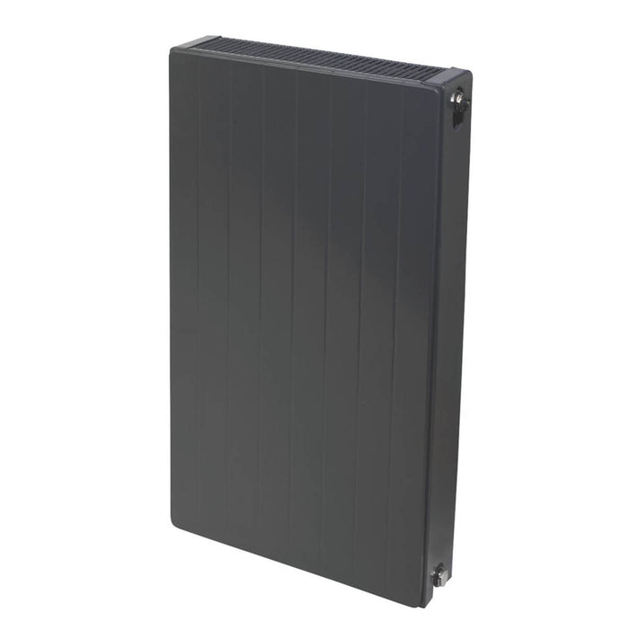 Convector Radiator 22 Double Flat Panel Grey Vertical 710W (H)700x(W)400mm - Image 2