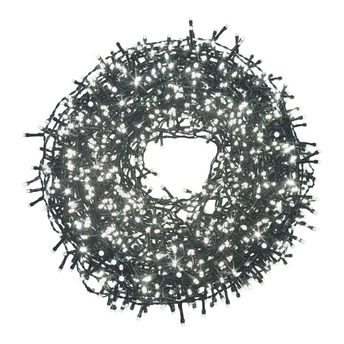 115 Christmas String Lights 1500 LED Ice White 8 Functions Indoor  Timer - Image 1