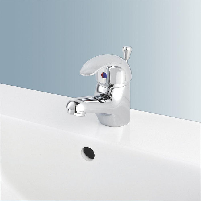 Bathroom Sink Tap Basin Mono Mixer Chrome Faucet With Pop Up Waste 1 Lever Deck - Image 2