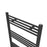 Towel Radiator Rail Black Steel Flat Bathroom Ladder Warmer 516W H1000xW600mm - Image 3