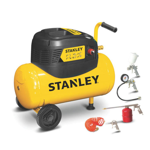 Stanley Air Compressor Lightweight Portable Electric 24Ltr 5 Piece Accessory Kit - Image 1