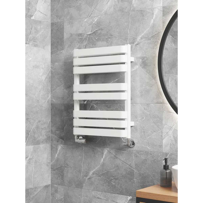 Designer Towel Rail Radiator White Flat Bathroom Warmer 460W (H)65.5x(W)50cm - Image 6