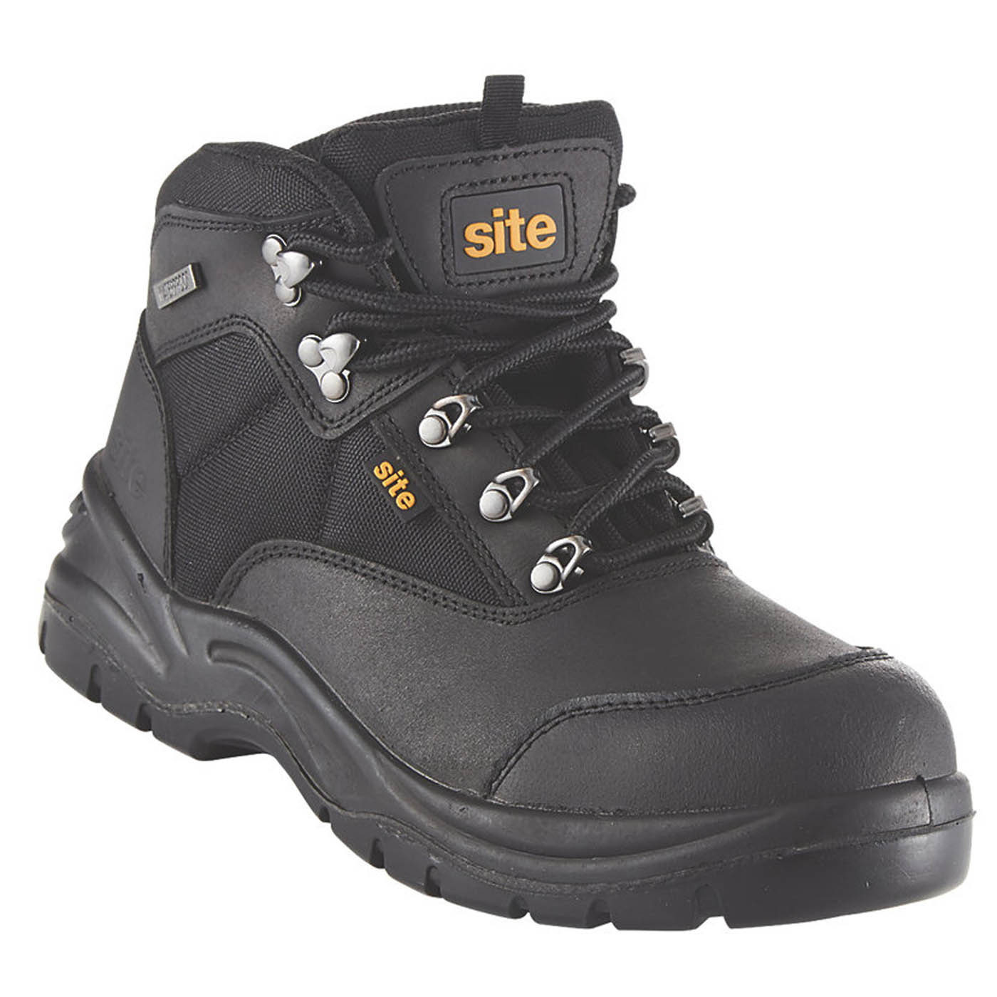 Site Safety Boots Men's Work Shoes Black Steel Toe Cap Waterproof Wide Size 8 - Image 1