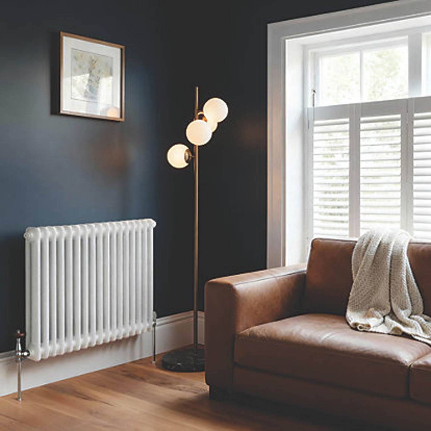 Flomasta 600mm x 785mm 2732BTU White Horizontal 2 Column Radiator - Image 2