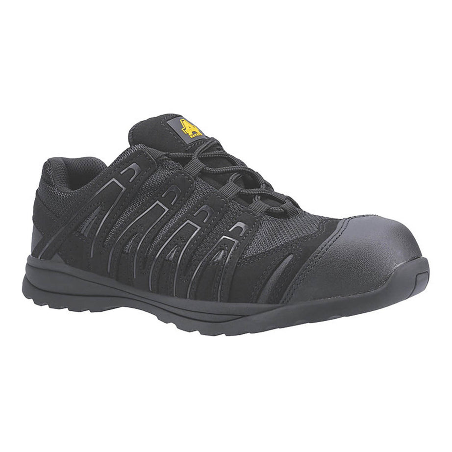 Amblers Safety Trainers Black Composite Toe Cap Breathable Lightweight Size 8 - Image 1