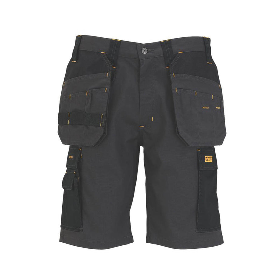 DeWalt Work Shorts Mens Regular Fit Grey Black Breathable Multi Pockets 36"W - Image 1