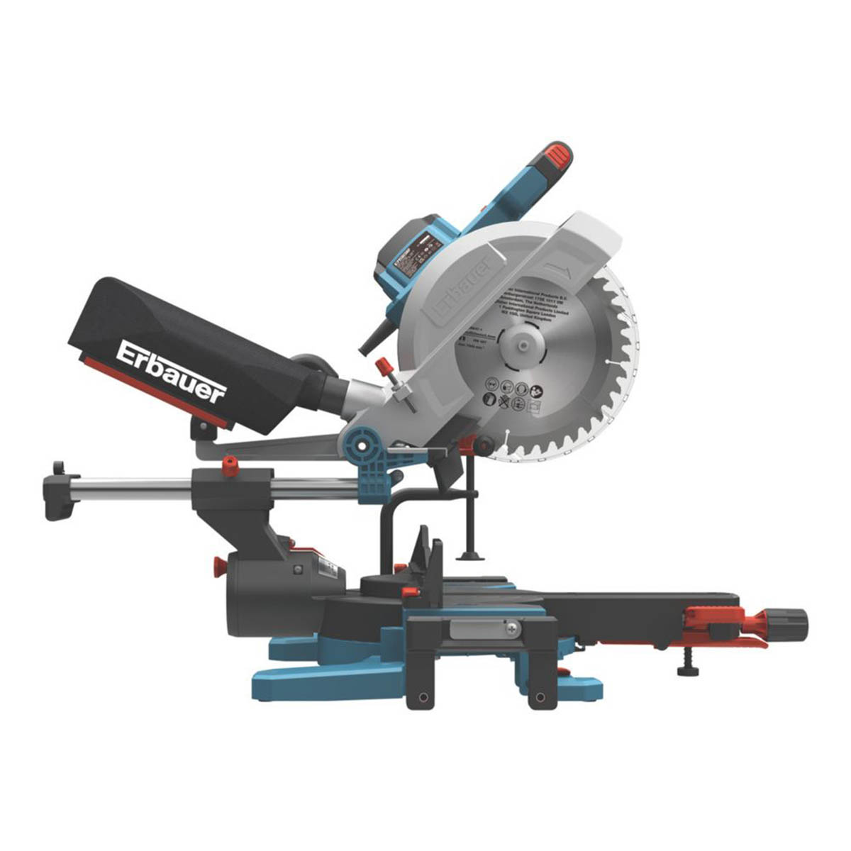 Erbauer Compound Mitre Saw Electric ERB1074MSW 254mm Double Bevel Sliding 1800W - Image 2