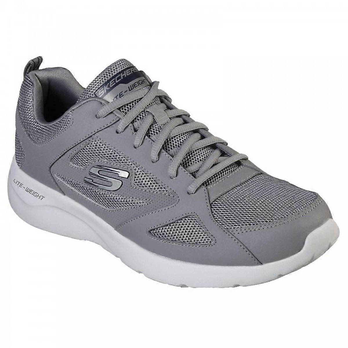 Skechers Men Trainers Grey Dynamight 2.0 Lightweight Memory Foam Lace Up Size 12 - Image 2