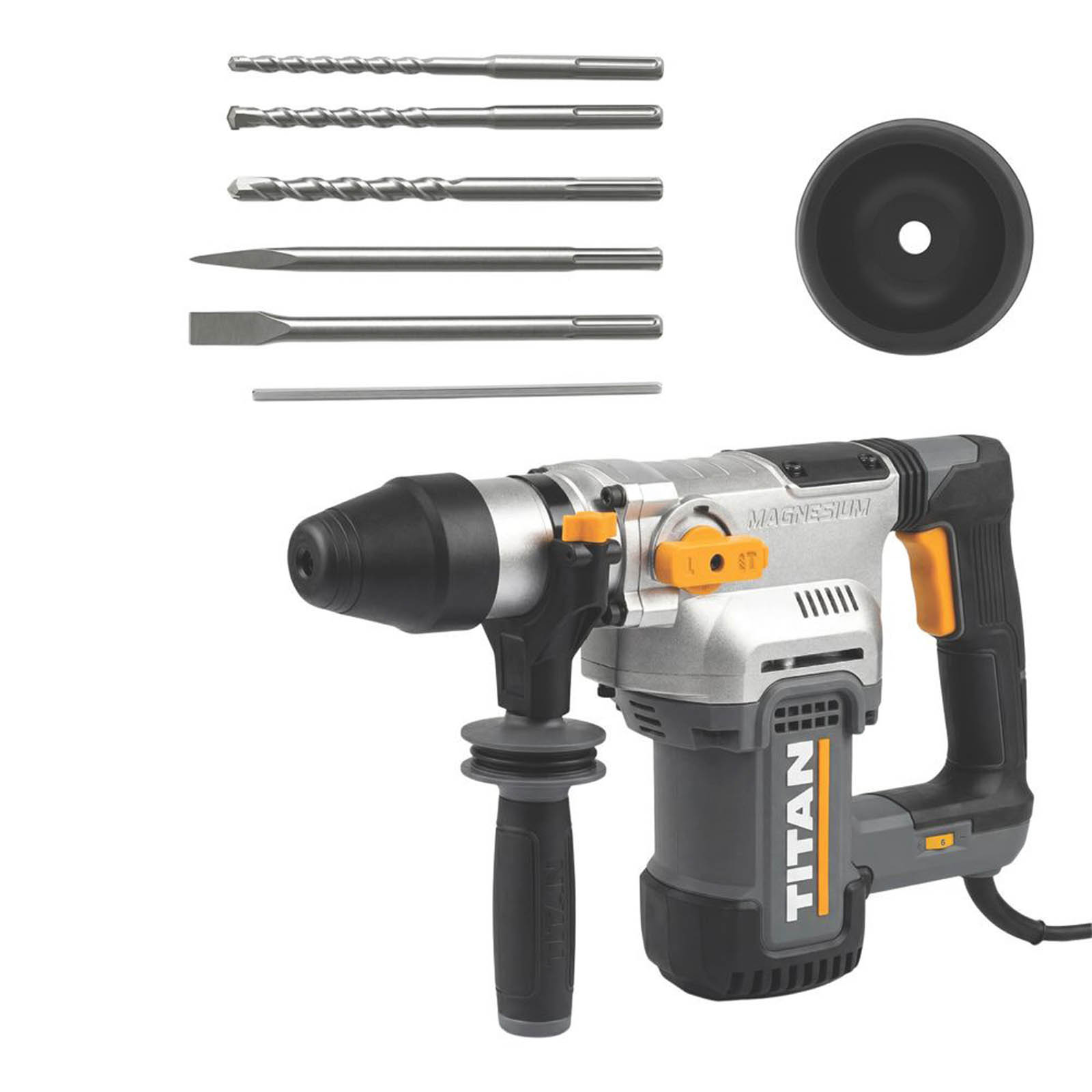 Titan SDS Max Hammer Drill Electric TTB1345SDM 6.6kg 220-240V - Image 2