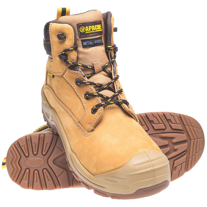 Apache Safety Boots ATS Arizona Honey Leather Waterproof Metal Free Cap Size 13 - Image 5