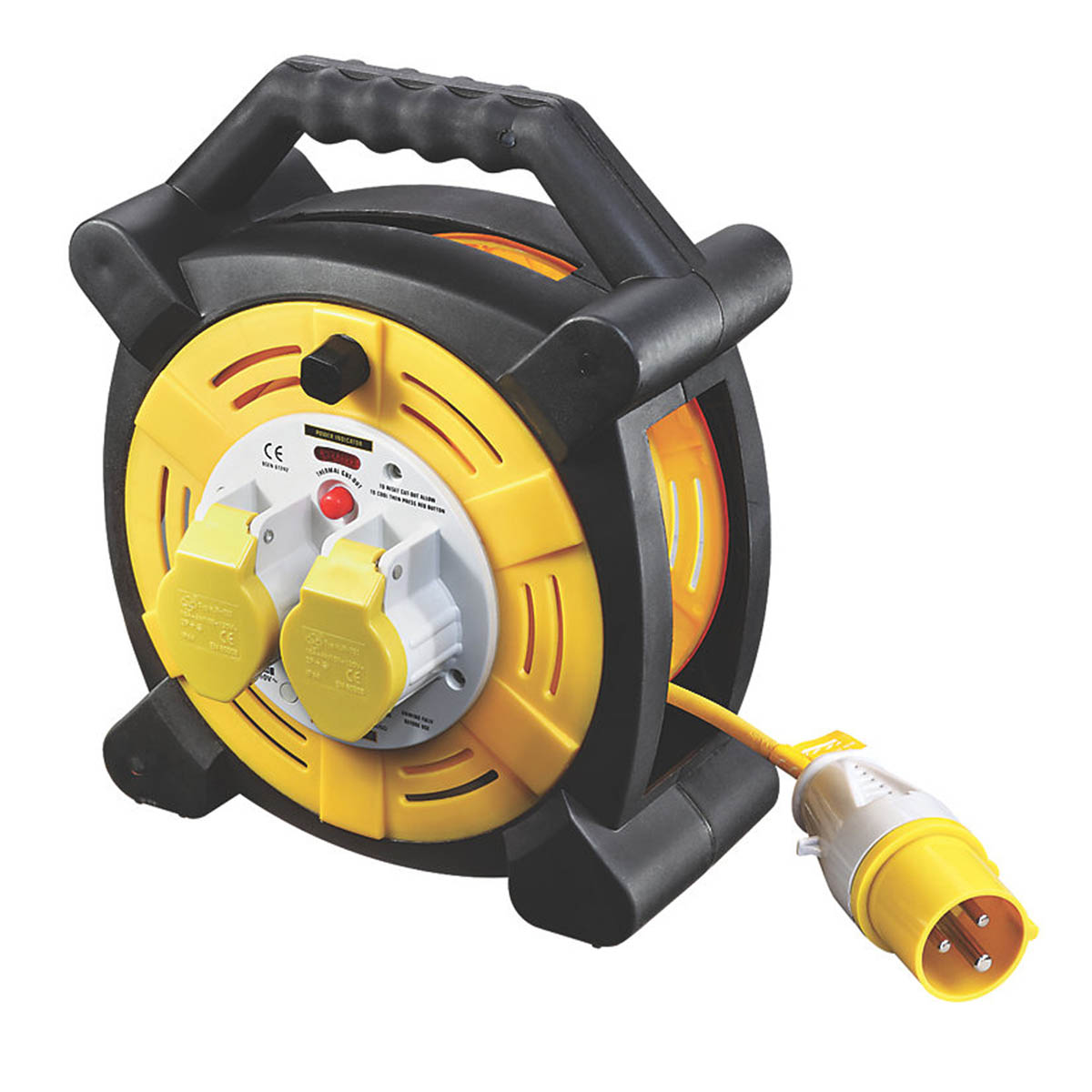 Masterplug  Cable Reel 110V LVHLT2516/2-XD 16A 2-Gang 25m - Image 1