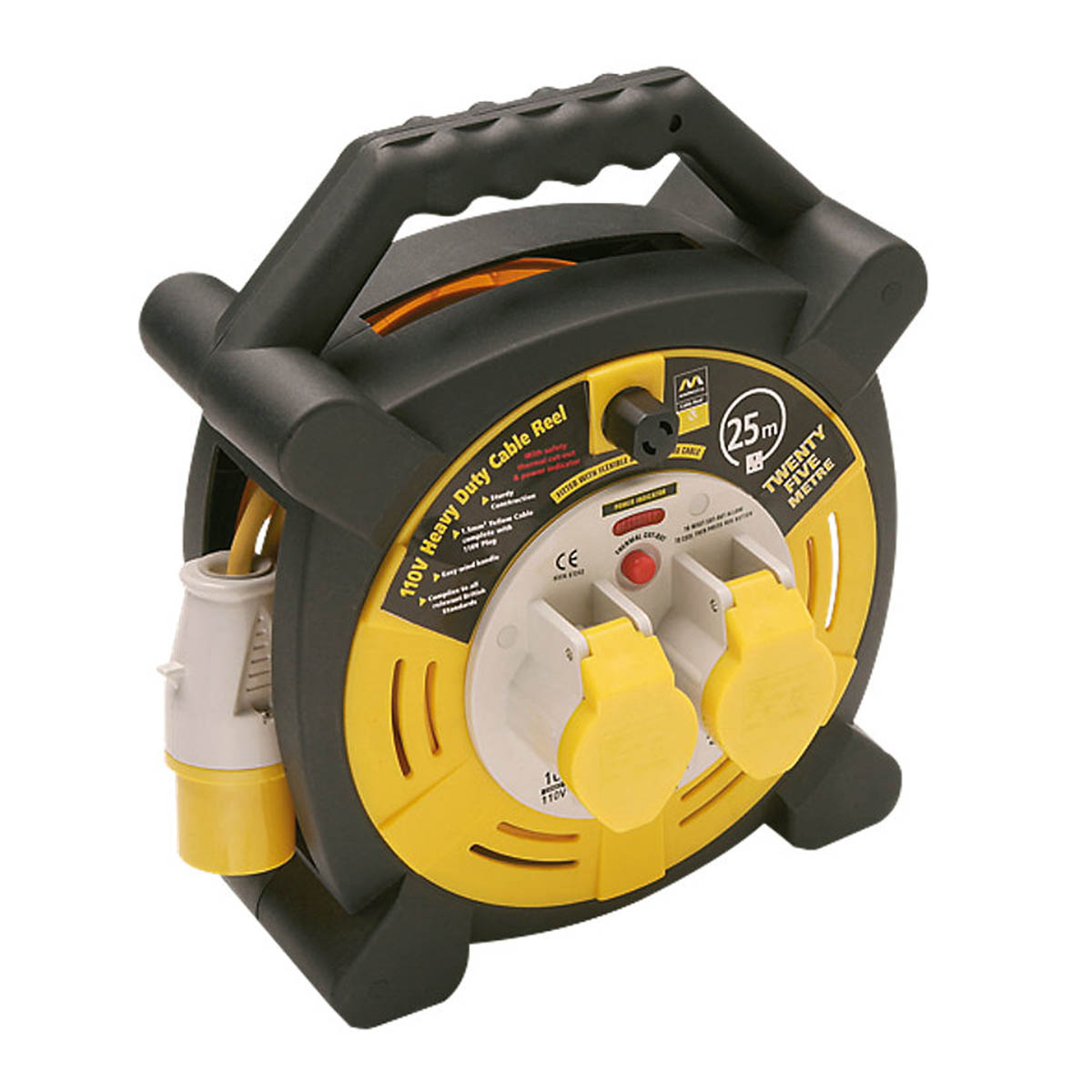 Masterplug  Cable Reel 110V LVHLT2516/2-XD 16A 2-Gang 25m - Image 2