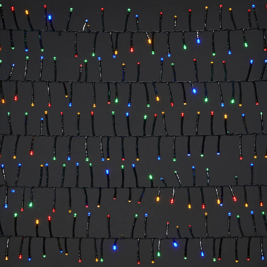 LED Christmas String Lights 1000 Multicolour Cluster Timer Indoor Outdoor 25m - Image 3