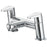 Bath Filler Tap Chrome Dual Lever Bathroom Brass Contemporary Deck Mounted - Image 2