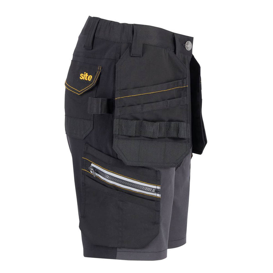 Site Work Shorts Womens Regular Fit Black Grey Multi Pockets Stretch Size 14 - Image 4