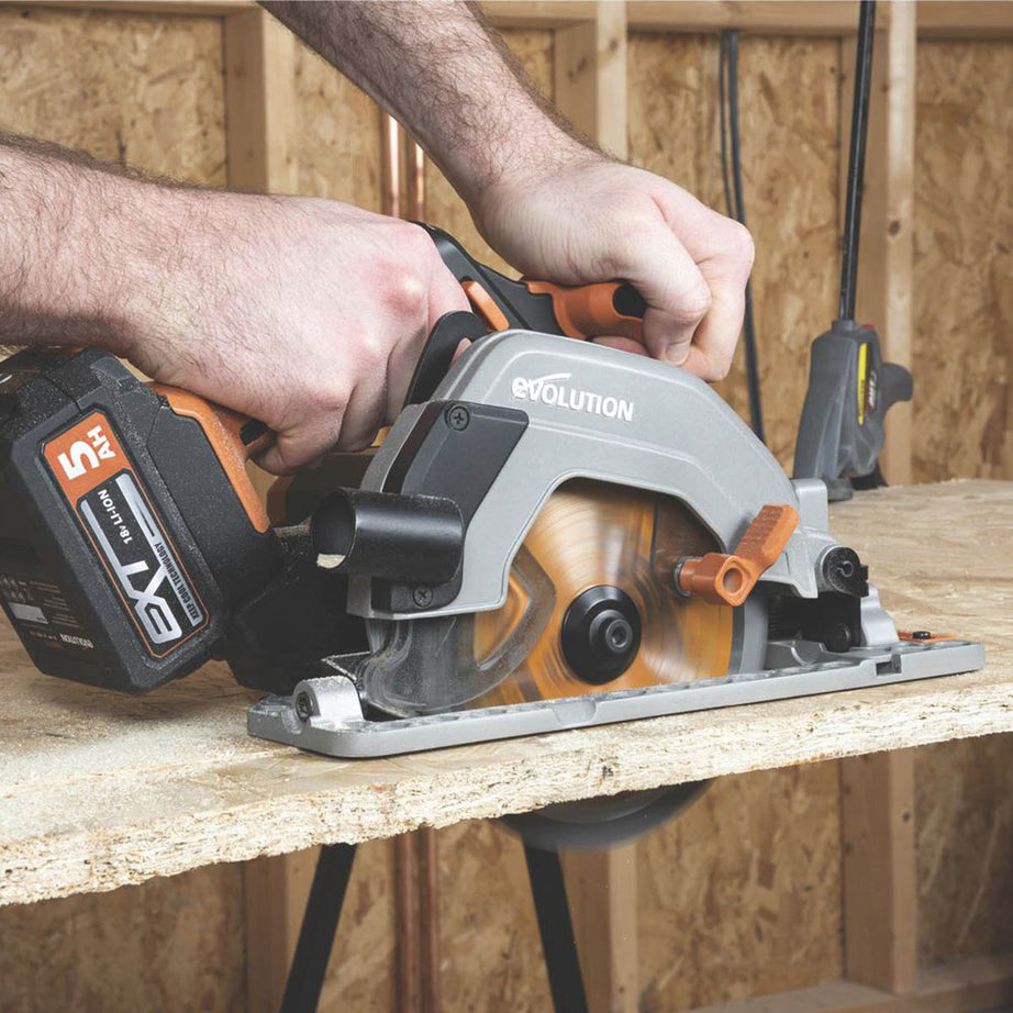 Evolution Circular Saw Cordless 18V Li-Ion R165CCS-Li 165mm Ergonomic Body Only - Image 2
