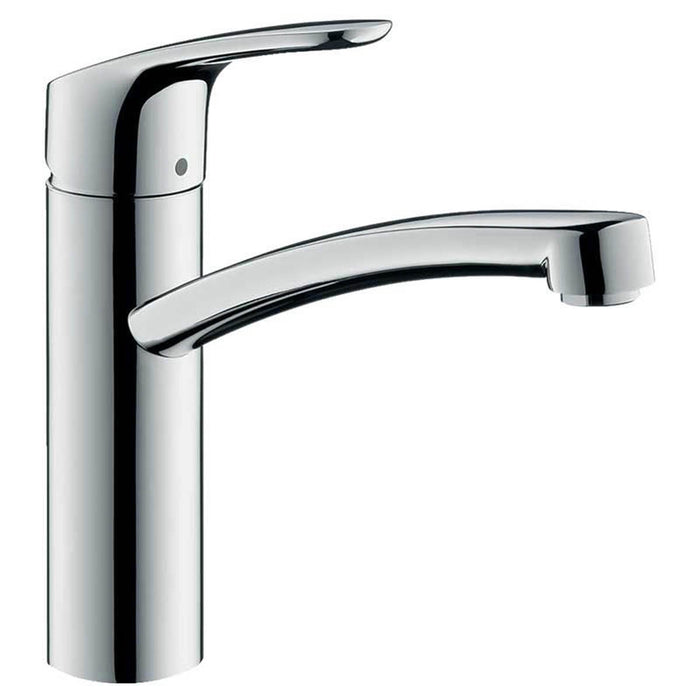 Kitchen Mixer Tap Chrome Single Lever Faucet Modern Swivel Spout Minimalistic - Image 1