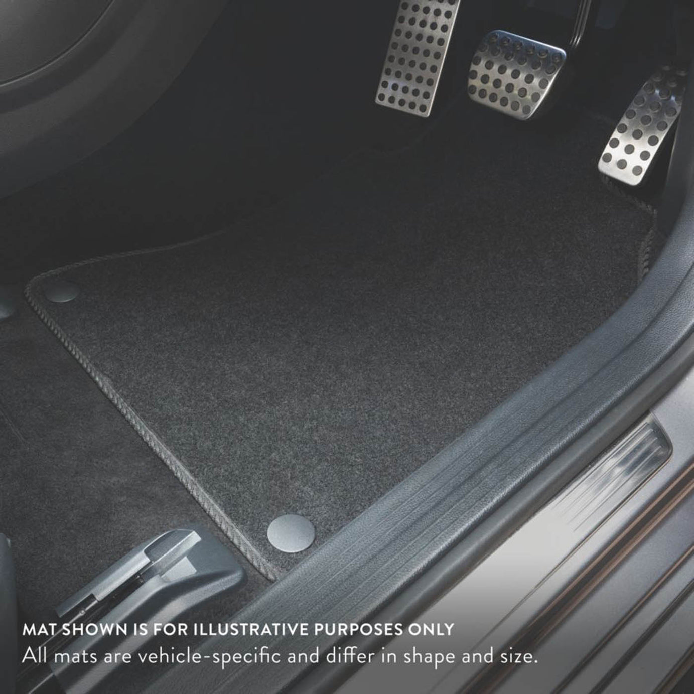 Car Mat Co. Floor Mats Set Kia Sportage 2022 on Carpet Rubber 4 Piece Black - Image 3
