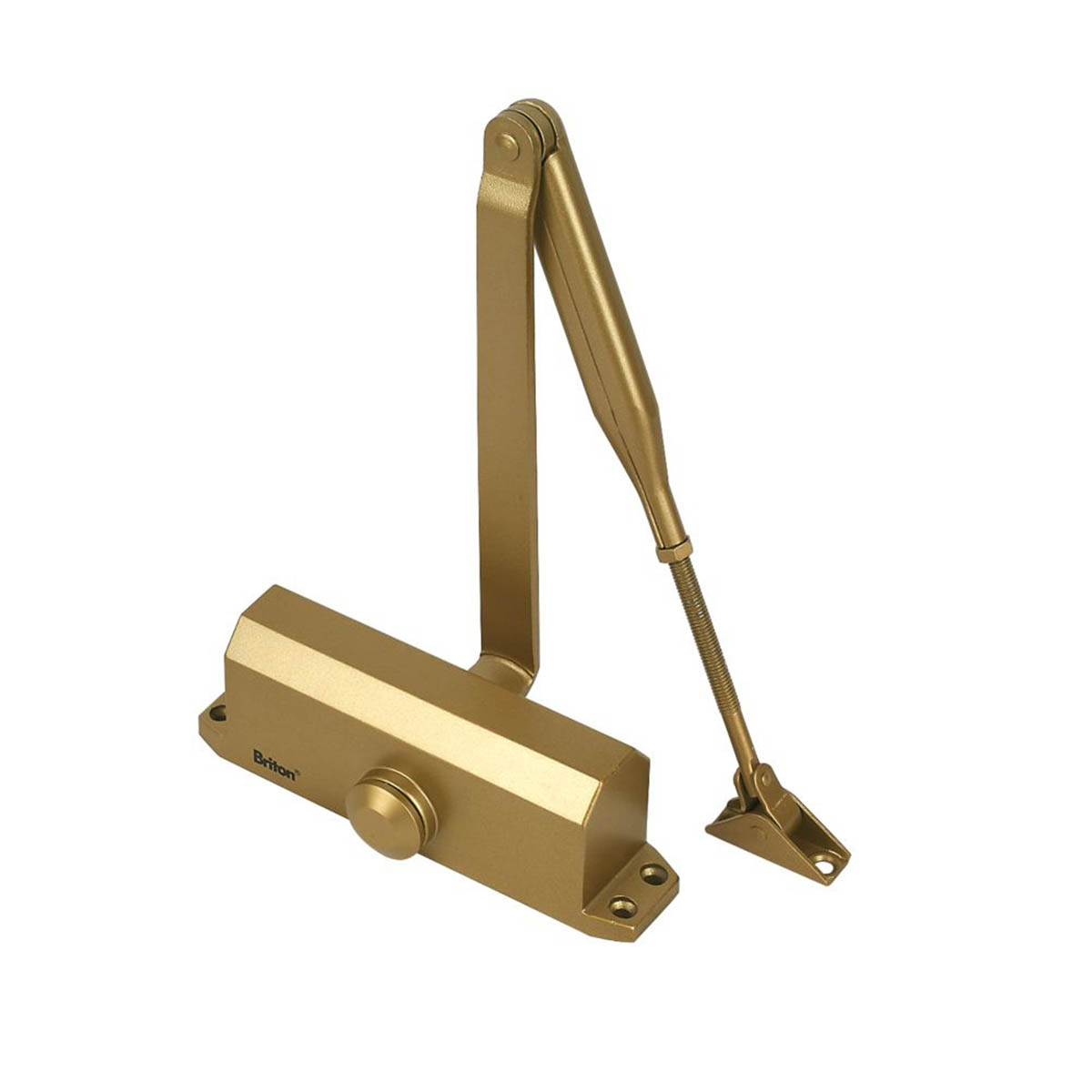 Briton Overhead Door Closer 121CE Gold Heavy Duty Fixed Fire Rated Size 3 - Image 2