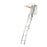 Mac Allister Aluminium Loft Ladder Extendable 3 Sections Non-Slip Handrail - Image 1