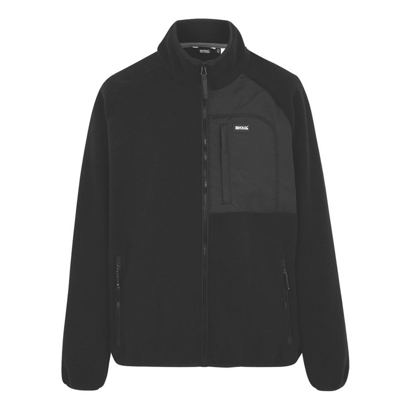 Regatta Work Fleece Jacket Mens Black Full Zip Coat Medium 44.8in Chest - Image 1