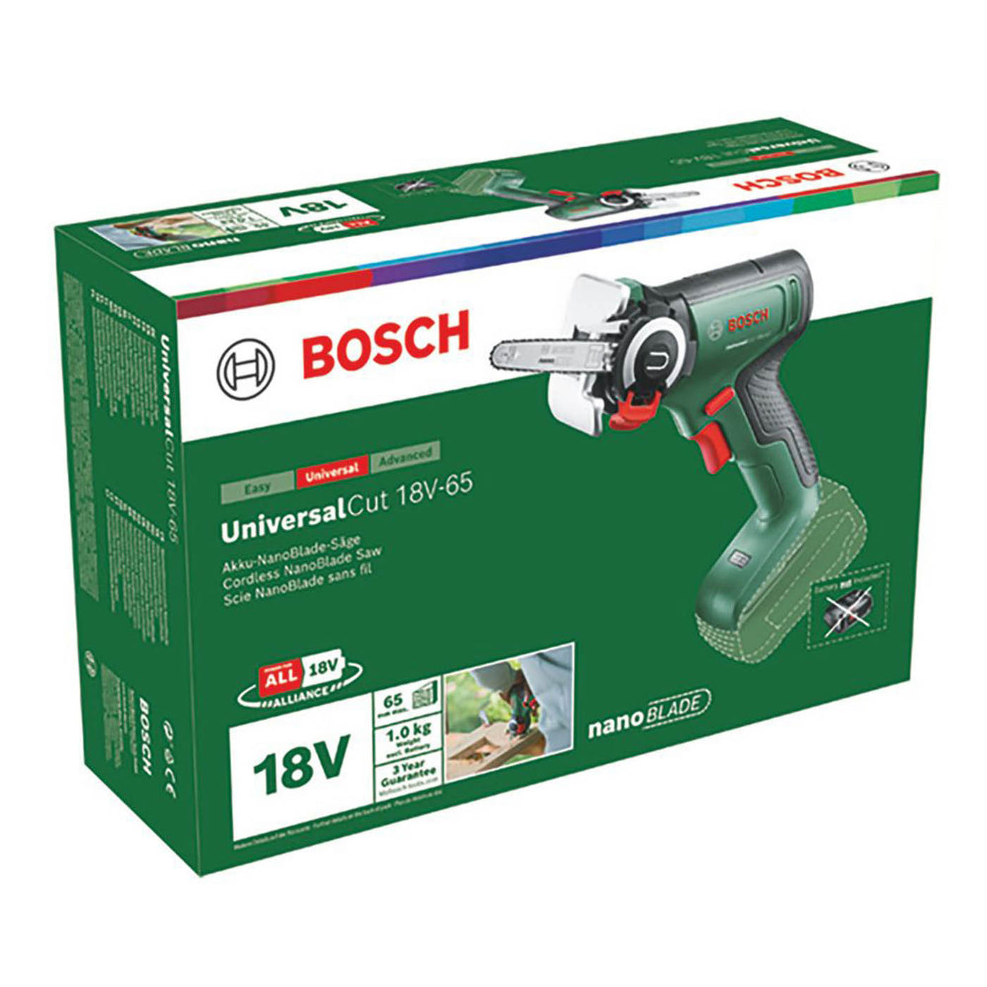 Bosch Mini Chainsaw Cordless 18V Li-Ion UniversalCut18V-65 6.5cm Body Only - Image 6