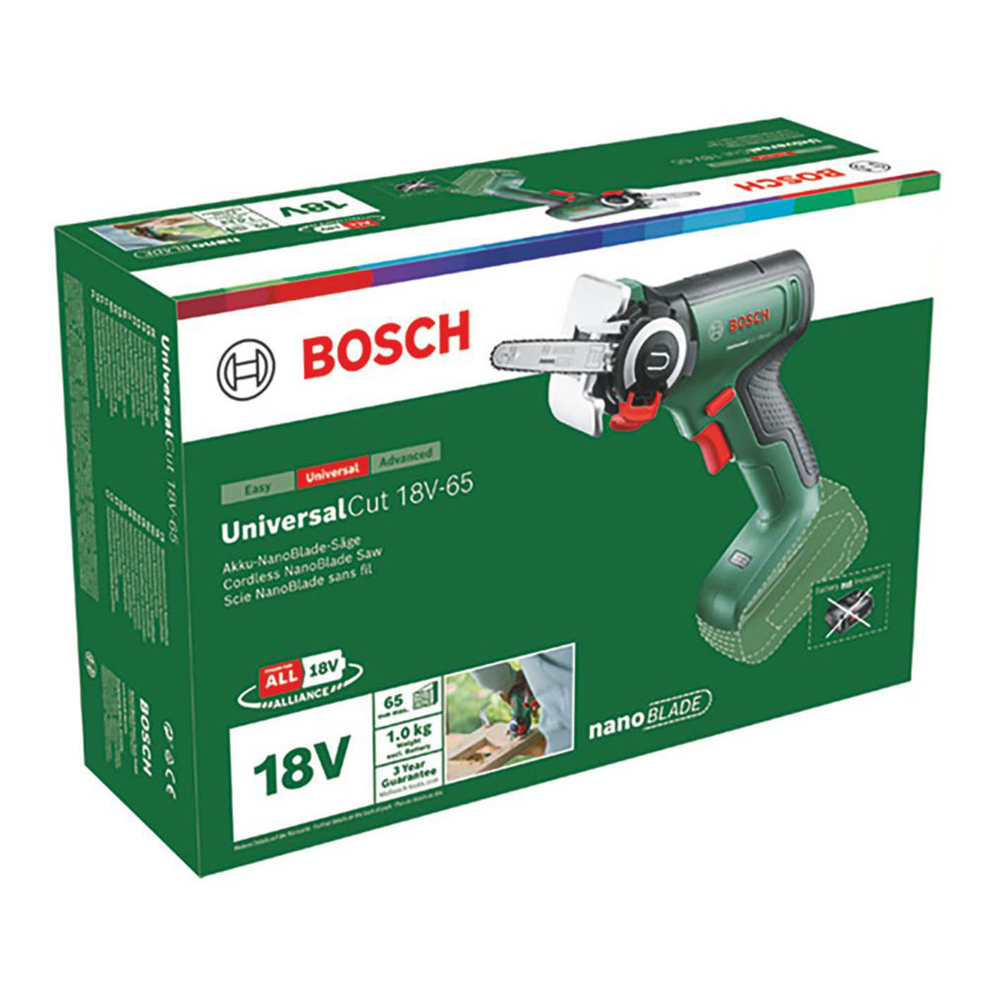 Bosch Mini Chainsaw Cordless 18V Li-Ion UniversalCut18V-65 6.5cm Body Only - Image 6