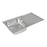 Kitchen Sink Inset 1 Bowl Stainless Steel Brushed Reversible 860mm x 500mm - Image 3