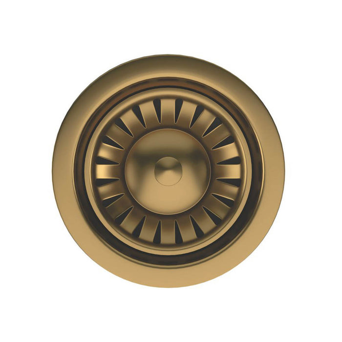 ETAL Kitchen Sink Strainer Waste Without Overflow Gold Stainless Steel 90mm - Image 2