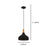 Pendant Ceiling Light Black Wood Single Modern Stylish Adjustable Drop 28cm - Image 4