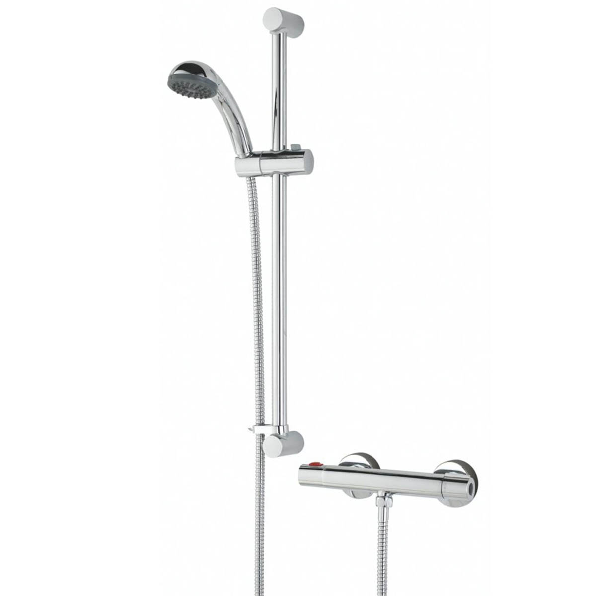 Bristan Thermostatic Mixer Shower Single Spray Pattern Chrome Round Contemporary - Image 1