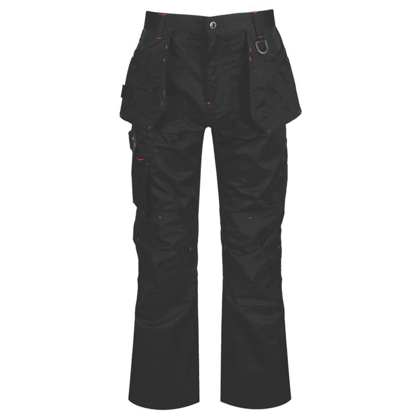 Regatta Work Trousers Mens Classic Fit Black Multi Pockets Cargo 32W 31L - Image 1