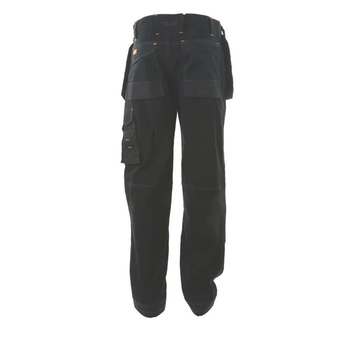 DeWalt Work Trousers Mens Regular Fit Black Multi Pockets Stretch 32"W 31"L - Image 2