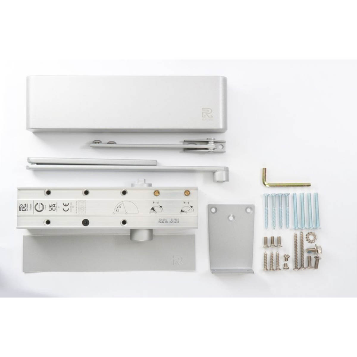 Rutland Overhead Door Closer TS.9205 Fire Rated Silver Adjustable Universal - Image 3