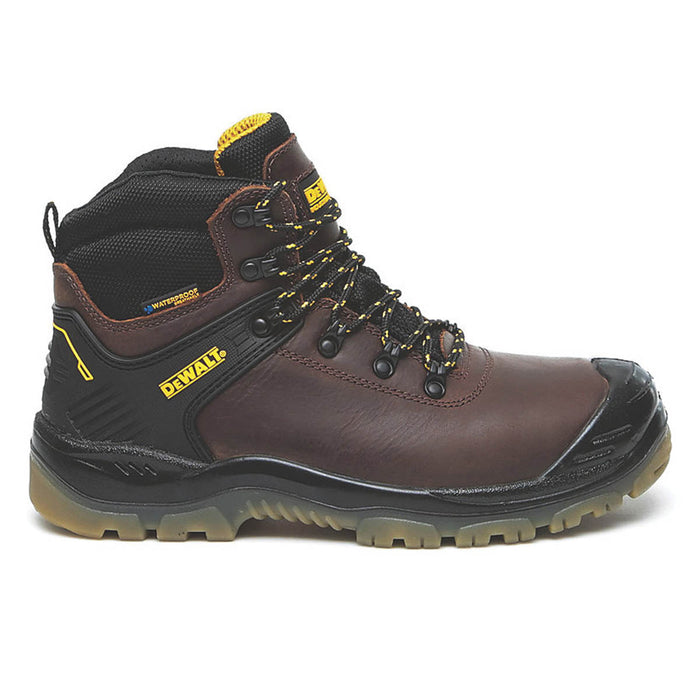 Dewalt Safety Boots Mens Wide Fit Brown Leather Waterproof Steel Toe Size 11 - Image 2