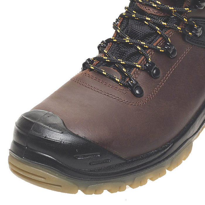 Dewalt Safety Boots Mens Wide Fit Brown Leather Waterproof Steel Toe Size 11 - Image 6