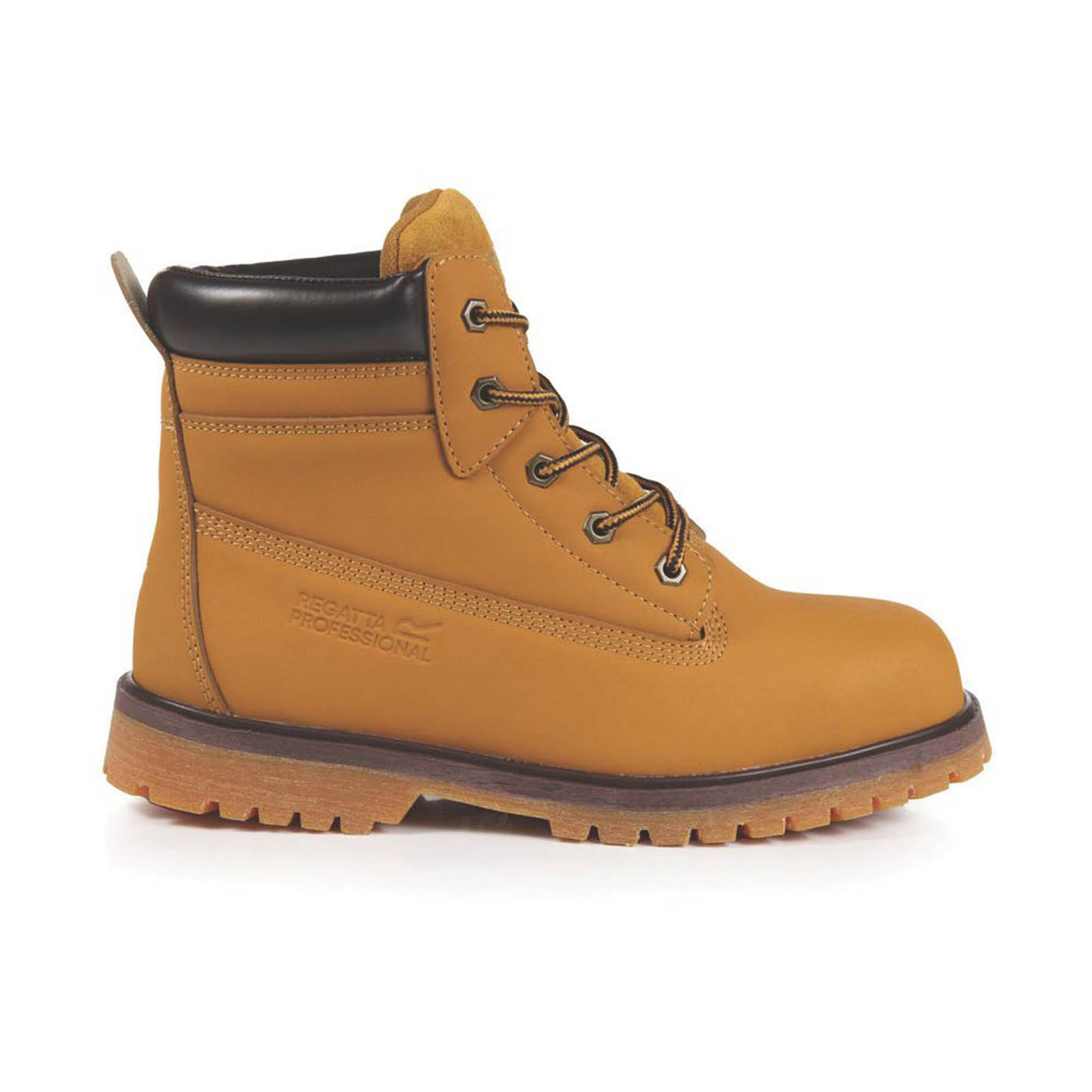 Regatta Safety Boots Mens Standard Fit Brown Leather Waterproof Steel Toe Size 9 - Image 2