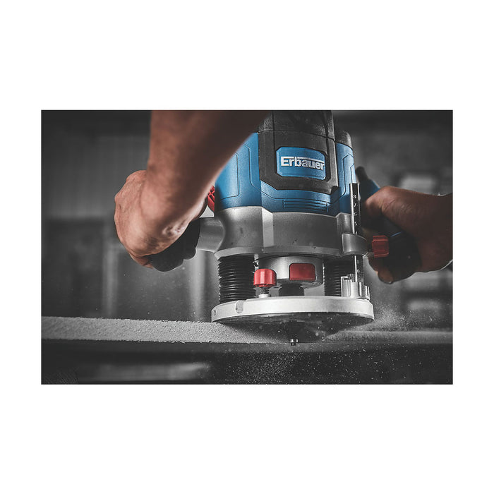 Erbauer Plunge Router Electric Powerful Soft Start 1/2" Variable Speed 2100W - Image 3