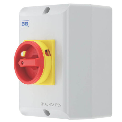 BG Rotary Isolator Switch CPRSD240 40A 2-Pole Weatherproof Fully Insulated - Image 1