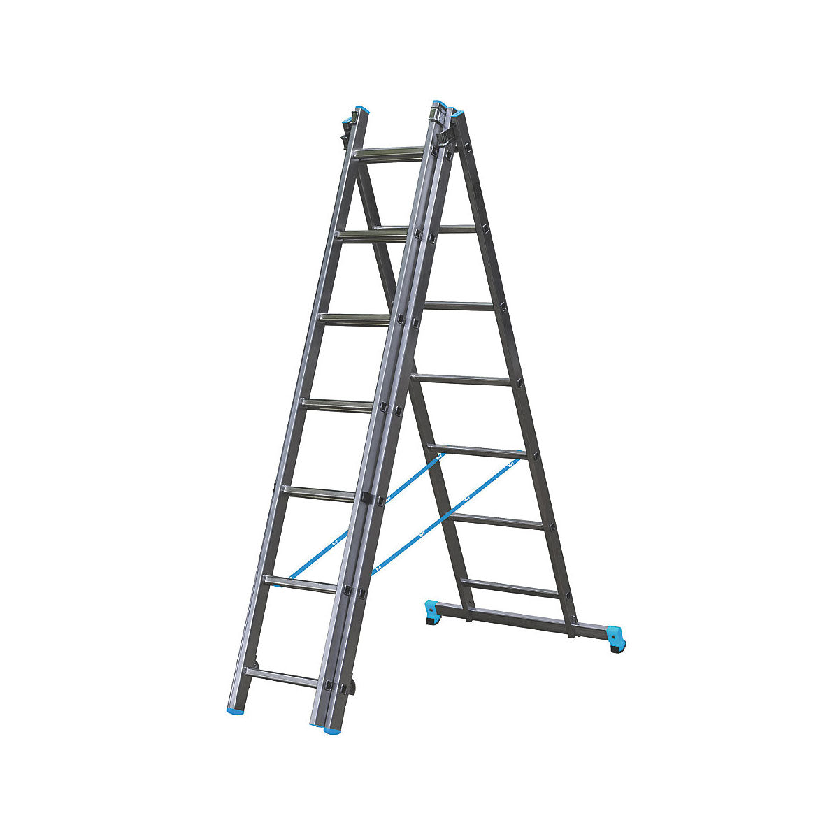 Mac Allister Combination Ladder 3In1 Aluminium 4m Foldable Step Ladder - Image 1