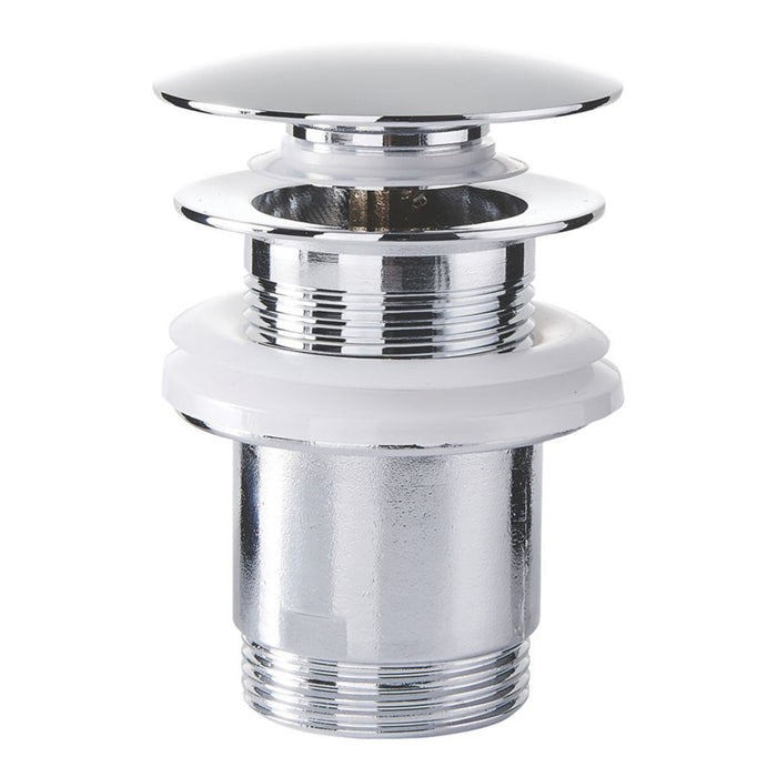 Swirl Basin Mono Mixer Tap Clicker Waste Brass Round Modern Bathroom 5bar - Image 4